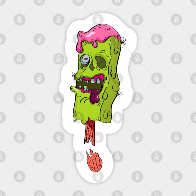Zombie Ice-Cream Sticker by InspirationColor